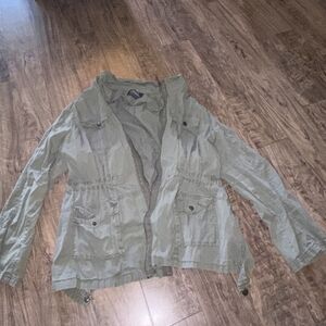 Ashley By 26 International Light Olive Utility Jacket